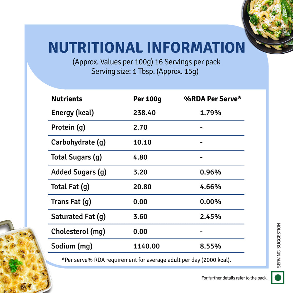 Cheesy Pasta Sauce Creamy Alfredo (250G)