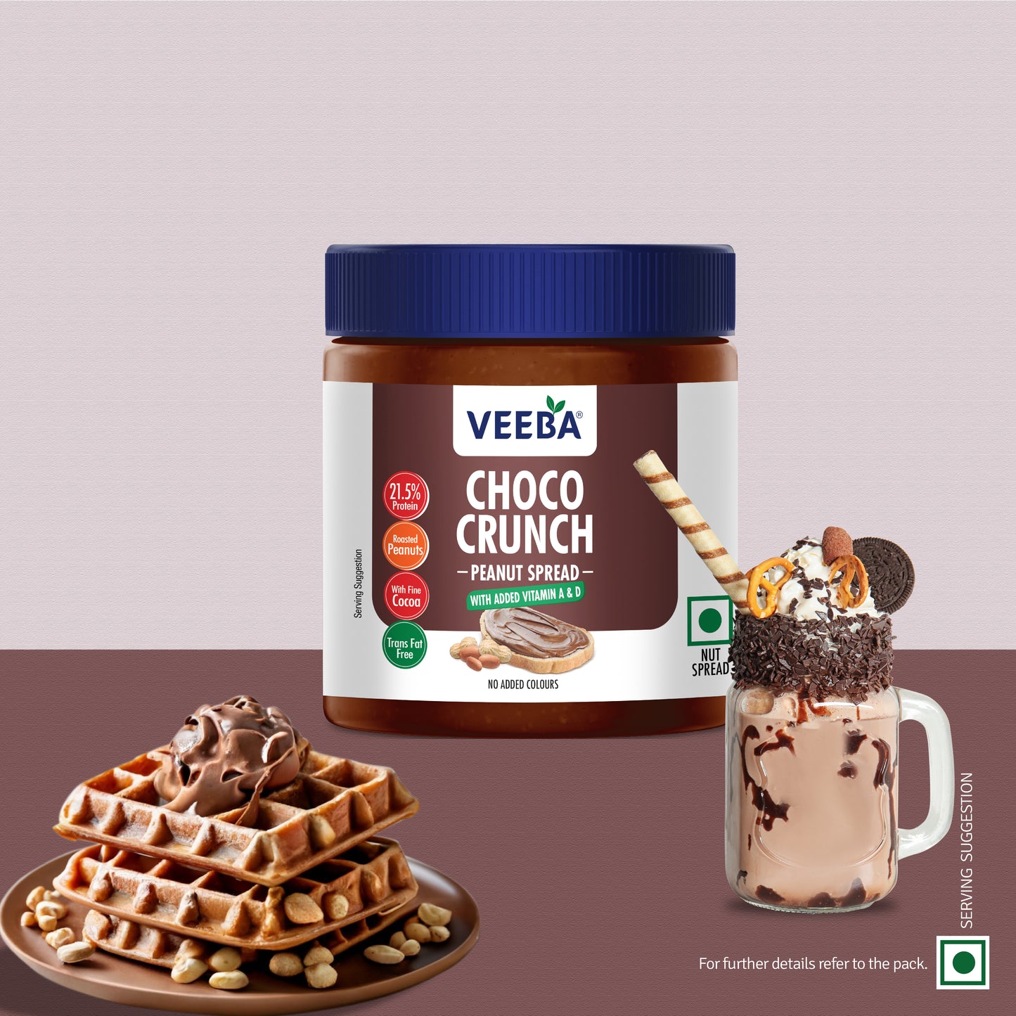 Choco Crunch Peanut Spread with added Vitamin A&D(340g)