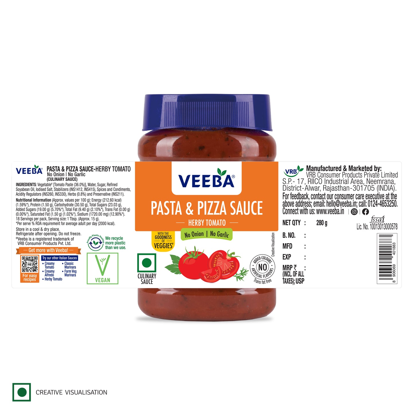 Pasta & Pizza Sauce Herby Tomato - NONG (280G)