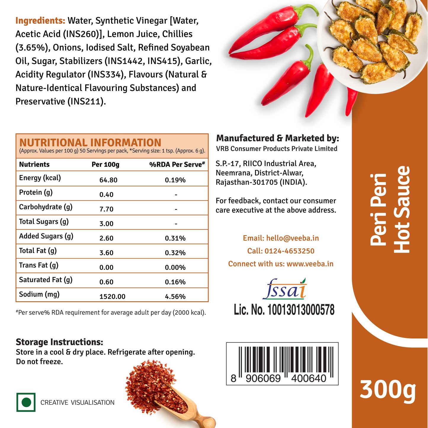 Peri Peri Hot Sauce (300g) | Sweet Chilli Hot Sauce (350g) | Siracha Chilli Hot Sauce (320g)