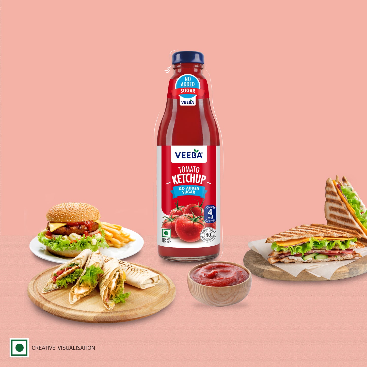 Tomato Ketchup No Added Sugar (460G)