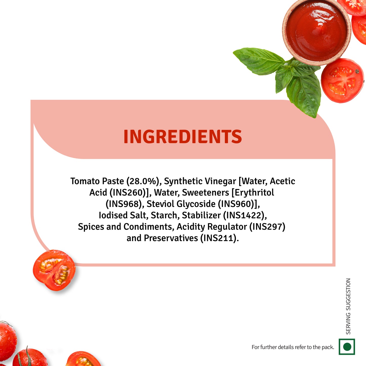Tomato Ketchup No Added Sugar (460G)