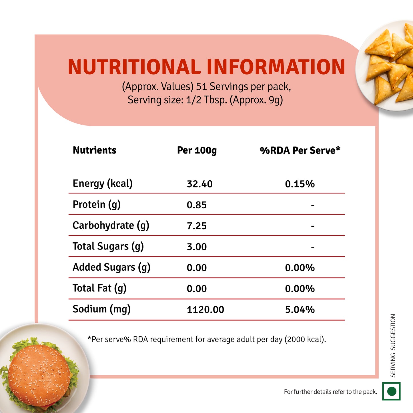 Tomato Ketchup No Added Sugar (460G)