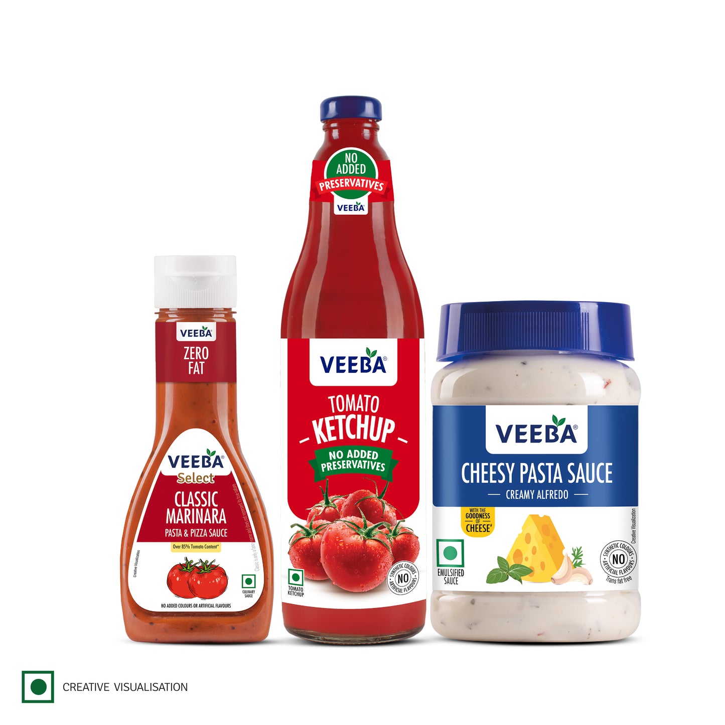 Classic Marinara (310g) | No Added Preservatives Tomato Ketchup (1kg) | Pizza & pasta Sauce - Creamy Alfredo (250g)