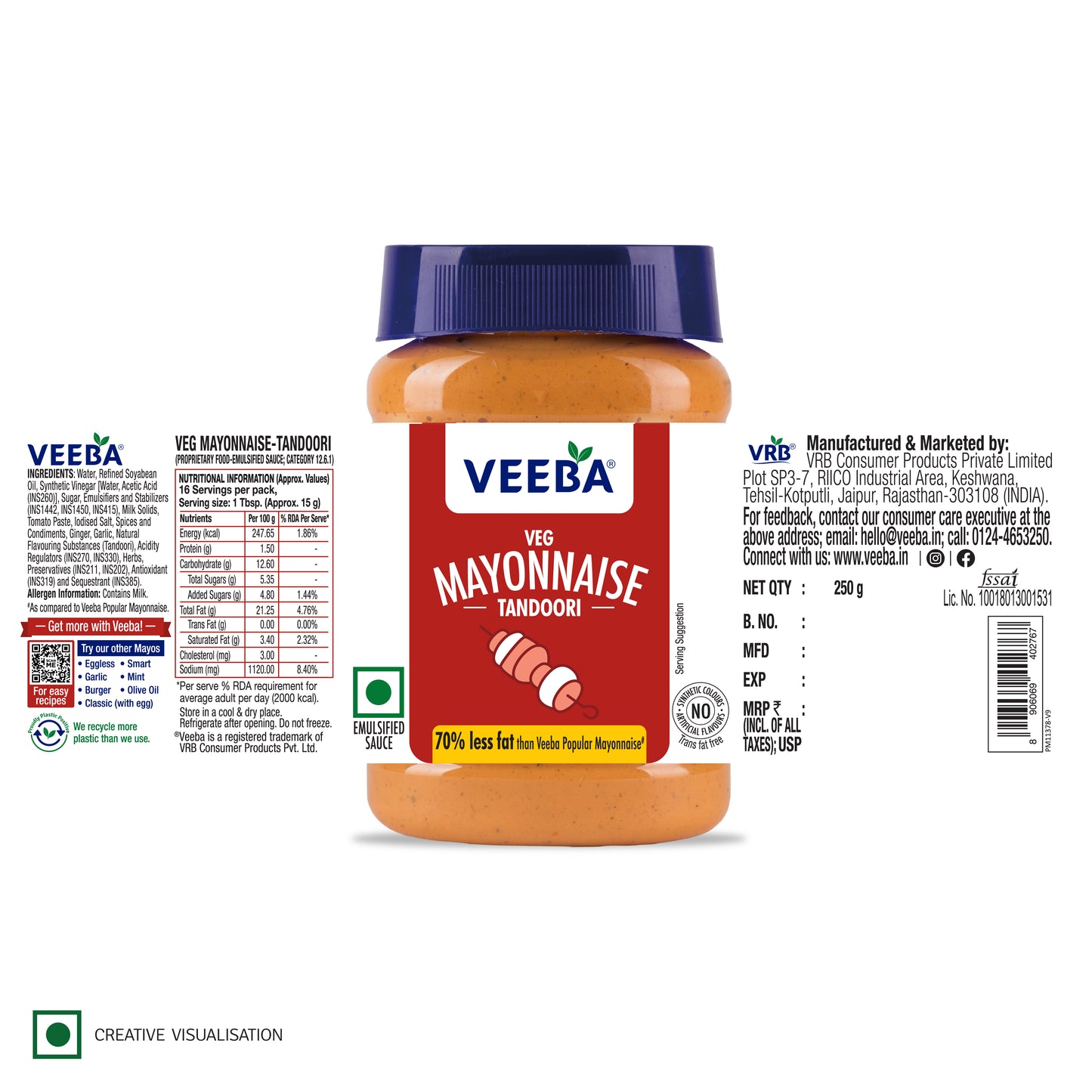 Veg Mayonnaise Tandoori (250G)