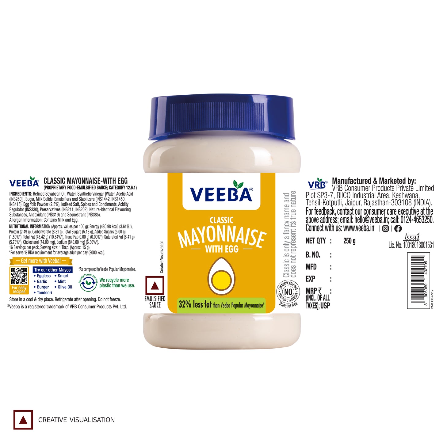 Classic Mayonnaise With Egg (250G)