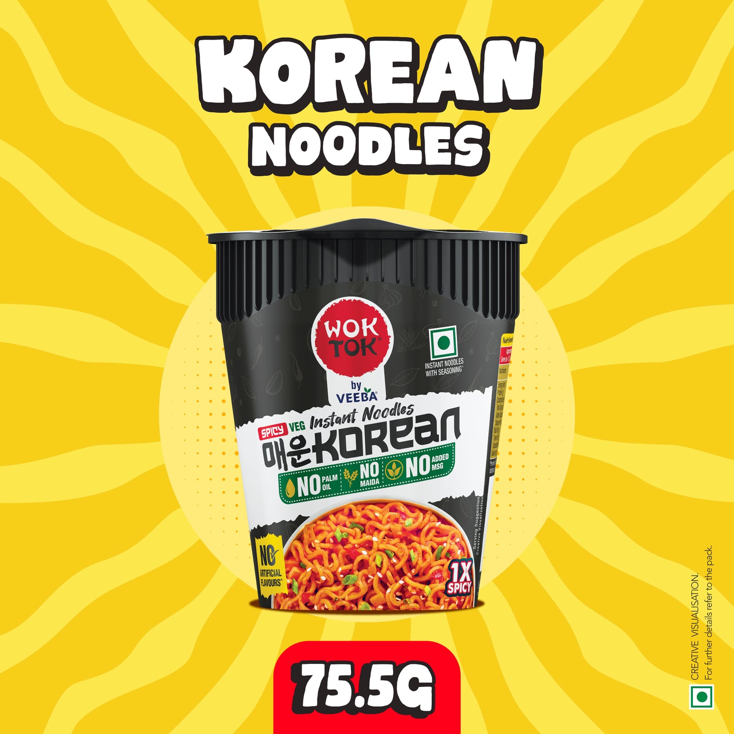 Instant Cup Noodles Spicy Korean