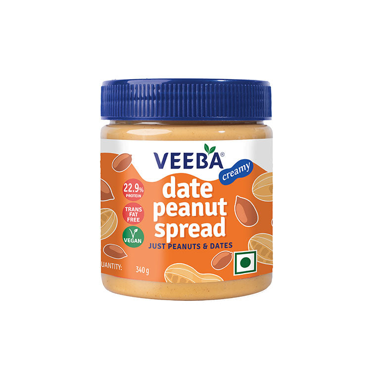 DATE PEANUT SPREAD (340g) | High Protein<sup>^</sup> | No Added Preservatives I Unsweetened