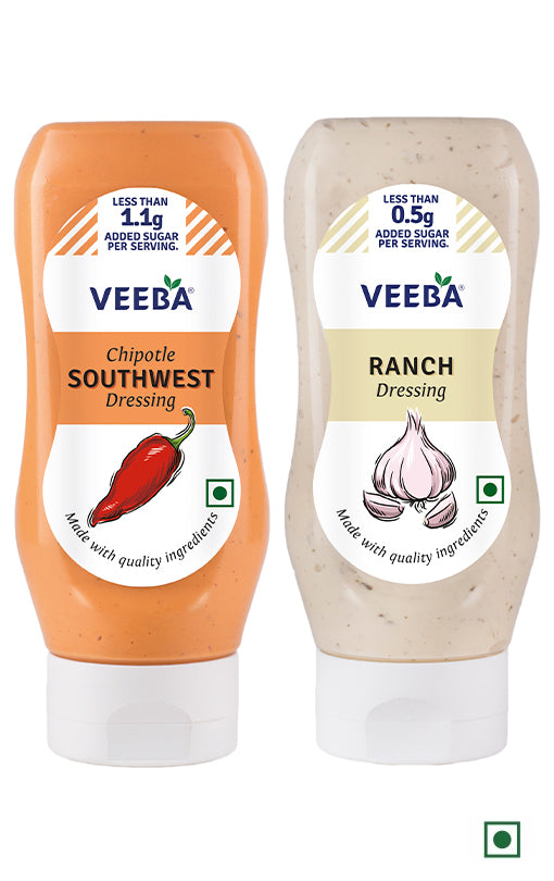 Combo - VEEBA SOUTHWEST CHIPOTLE DRESSING (300G) & Ranch Dressing(300g each)