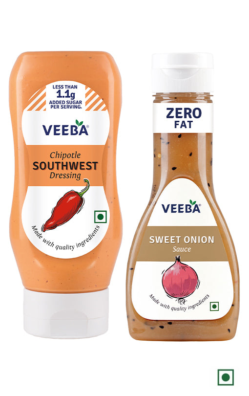 Combo - VEEBA SOUTHWEST CHIPOTLE DRESSING (300G) & Sweet Onion Sauce(350g)