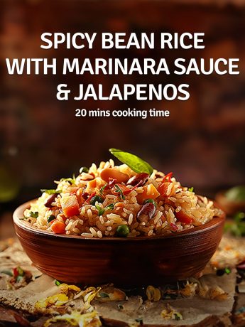 Spicy Bean Rice With Marinara Sauce & Jalapenos