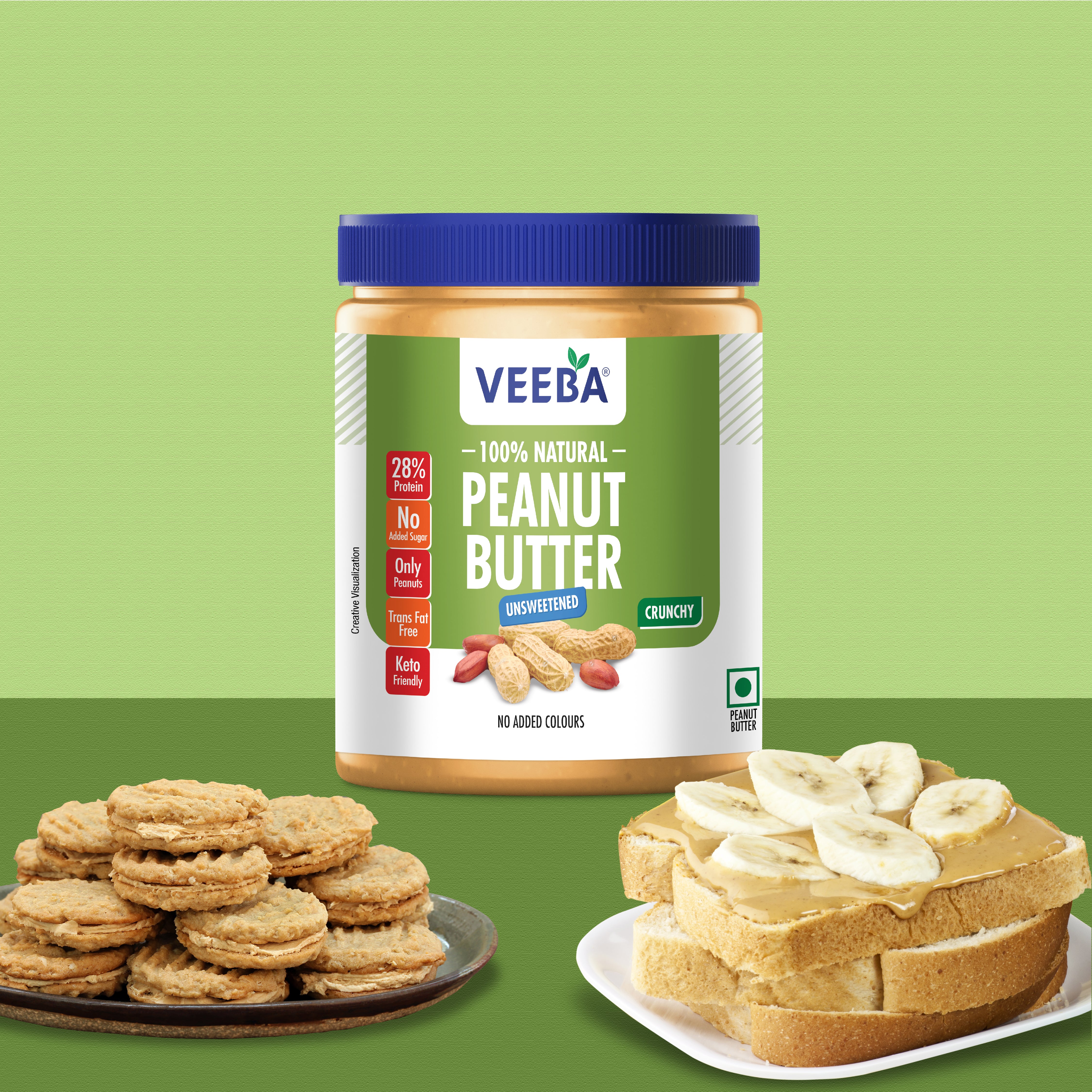 Veeba 100% Natural Peanut Butter (1 kg)