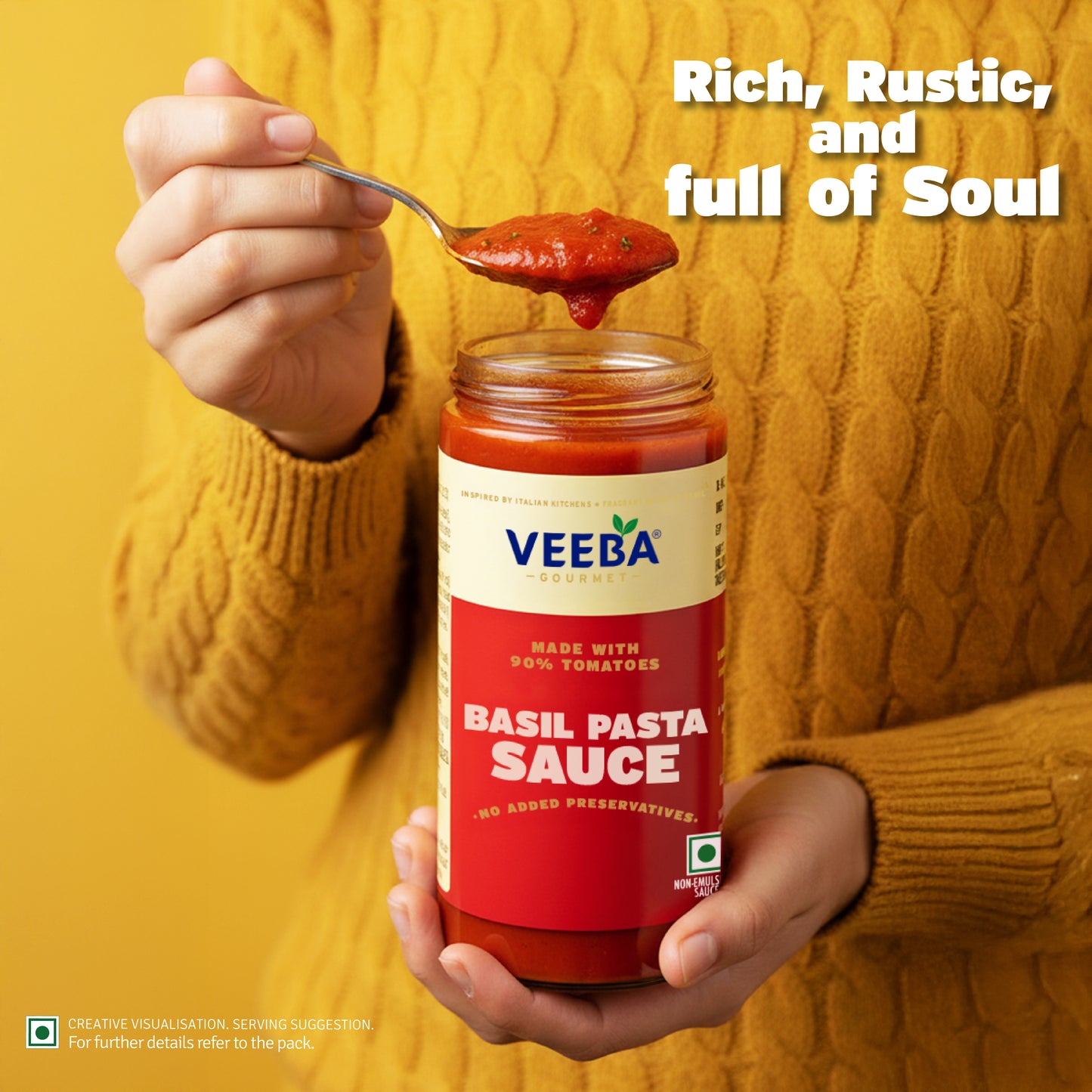 Veeba Gourmet Basil Pasta Sauce 400G