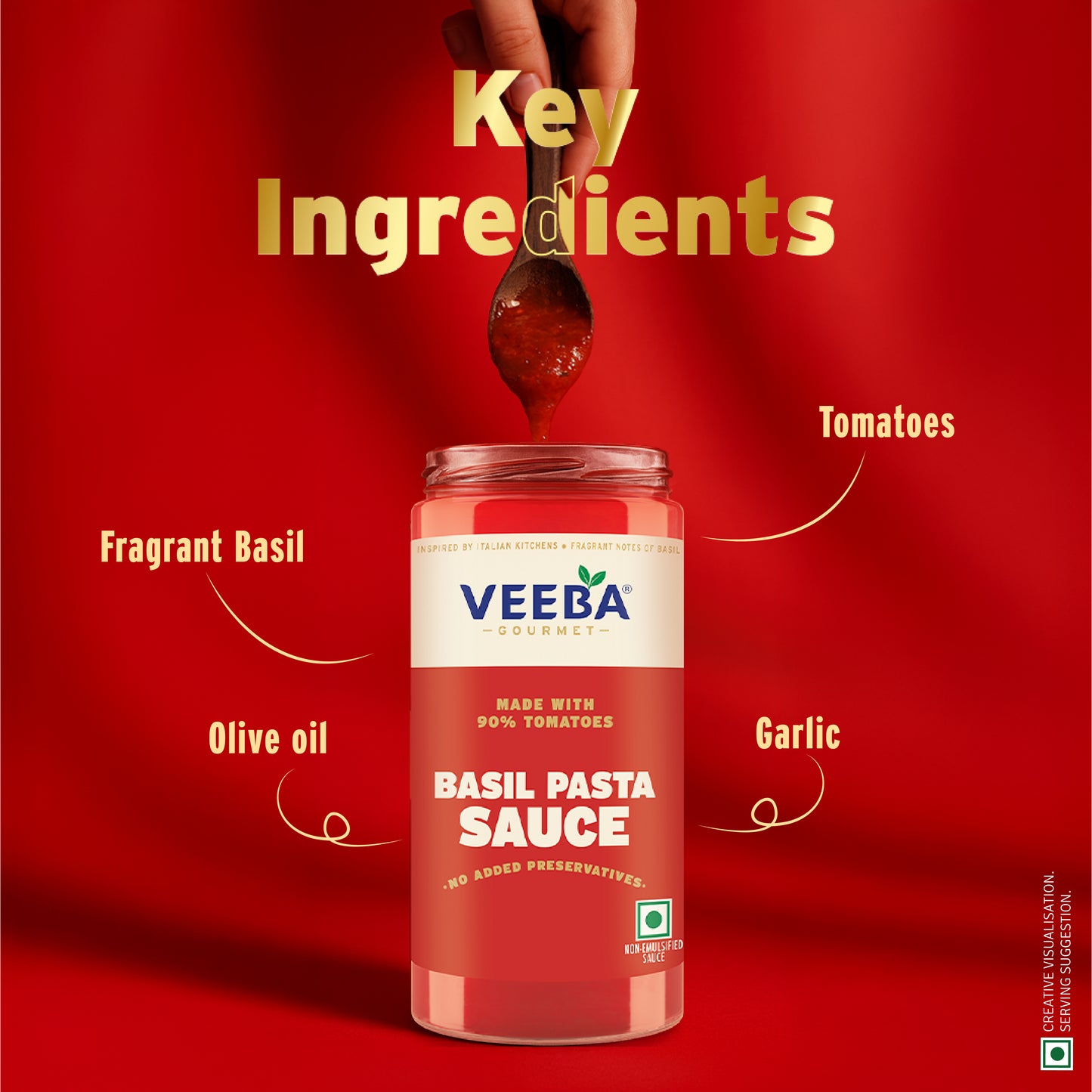 Veeba Gourmet Basil Pasta Sauce 400G