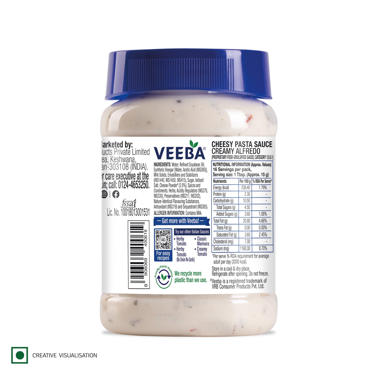 Cheesy Pasta Sauce Creamy Alfredo (250G)