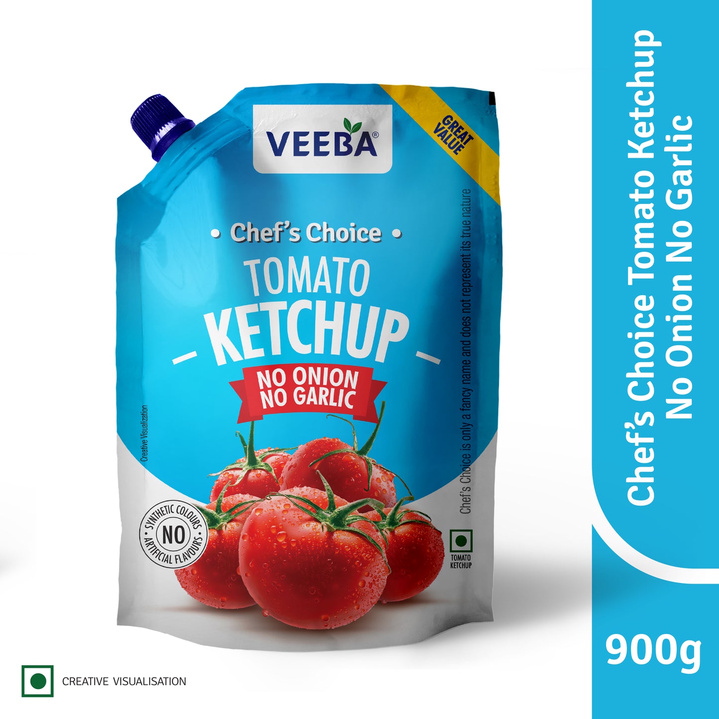 Chef's Choice Tomato Ketchup No Onion No Garlic (900G)