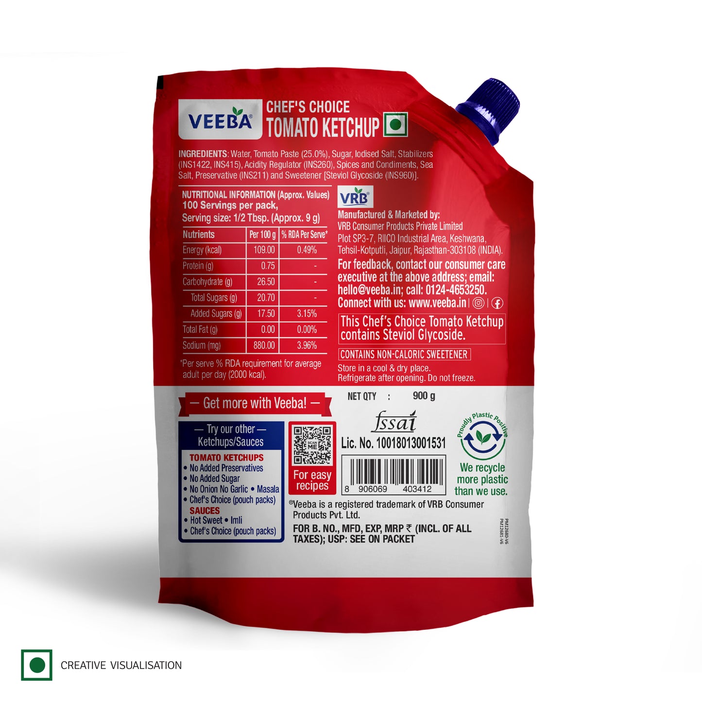 Chef's Choice Tomato Ketchup (900G)