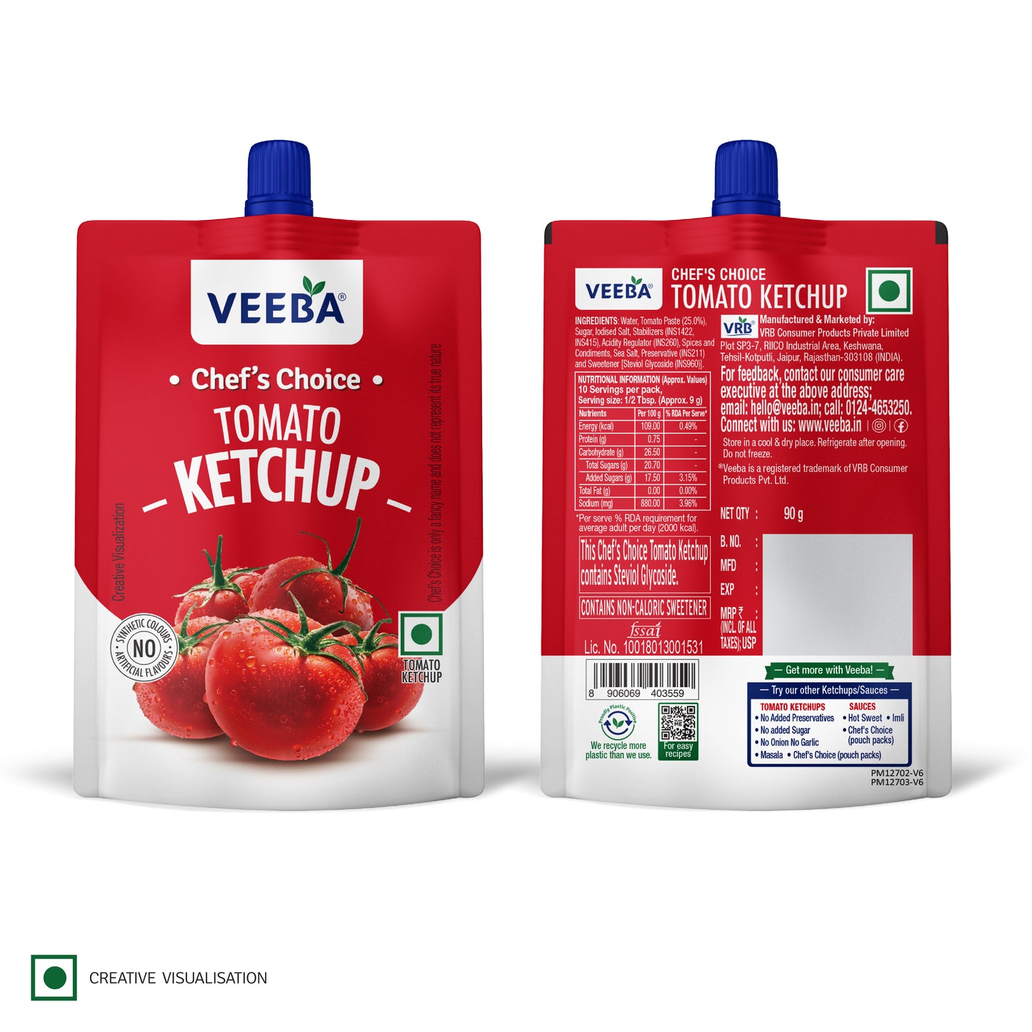 Veeba Chef's Choice Tomato Ketchup (90g)