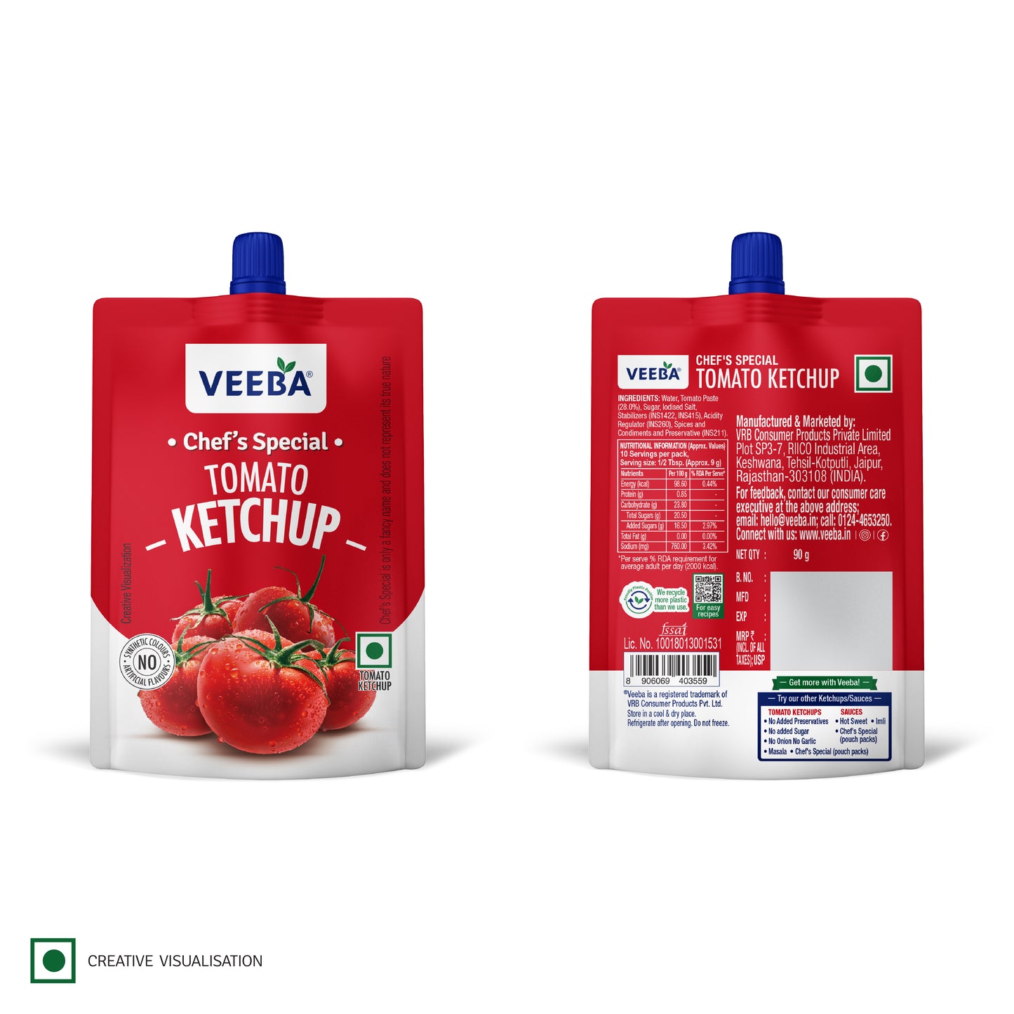 Veeba Chef's Special Tomato Ketchup (90G)