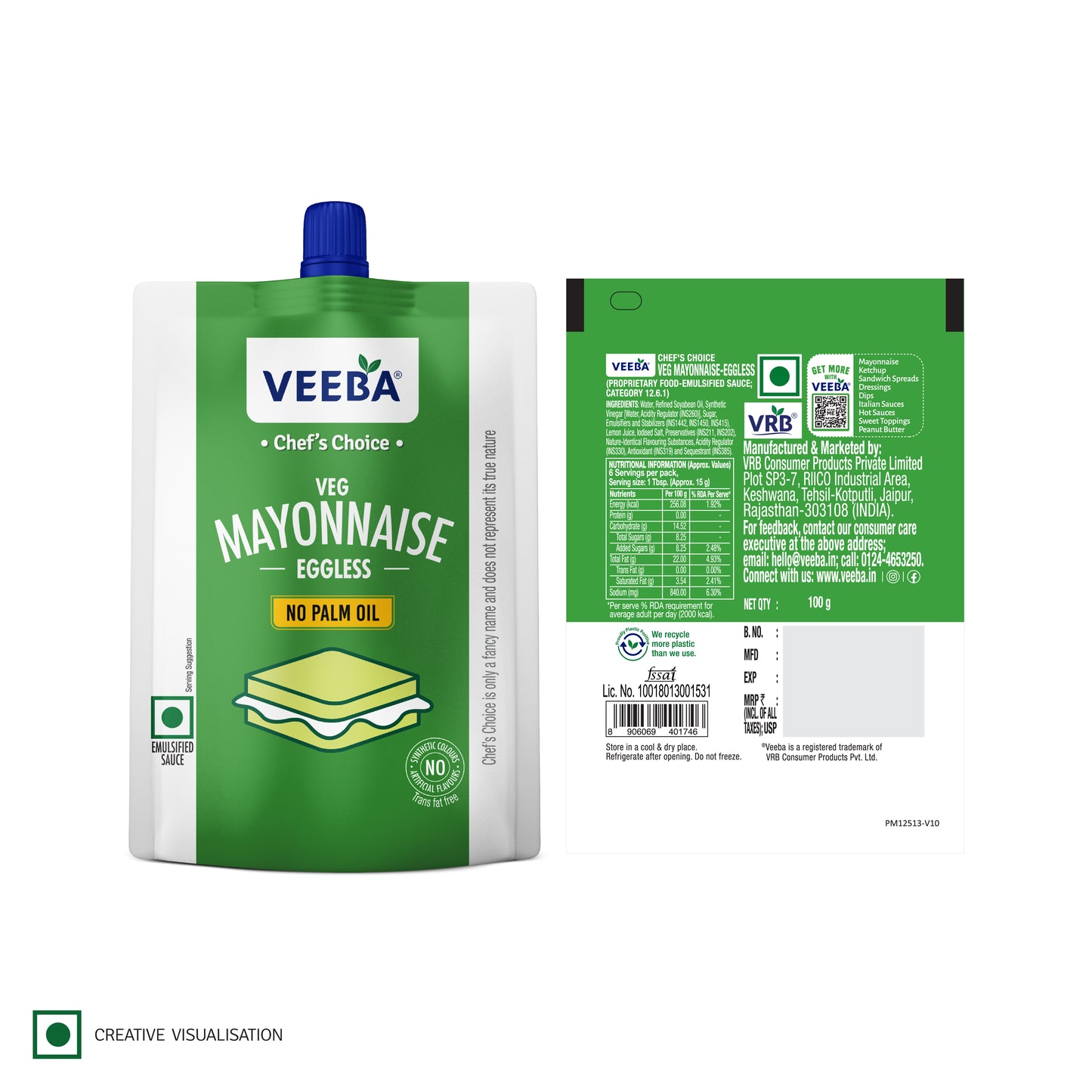 Chef's Choice Veg Mayonnaise Eggless (100G)