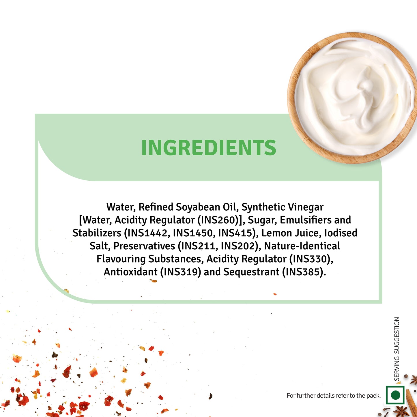 Chef's Choice Veg Mayonnaise Eggless (875G)