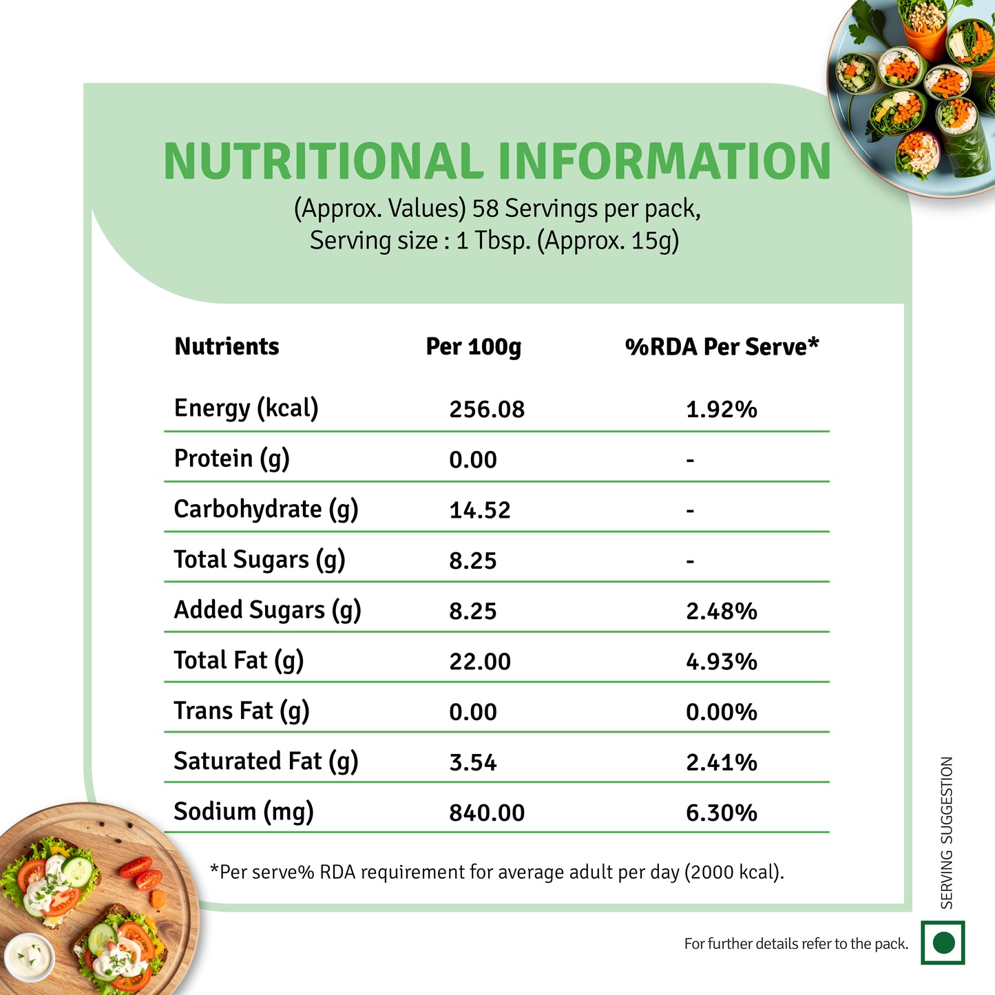 Chef's Choice Veg Mayonnaise Eggless (875G)