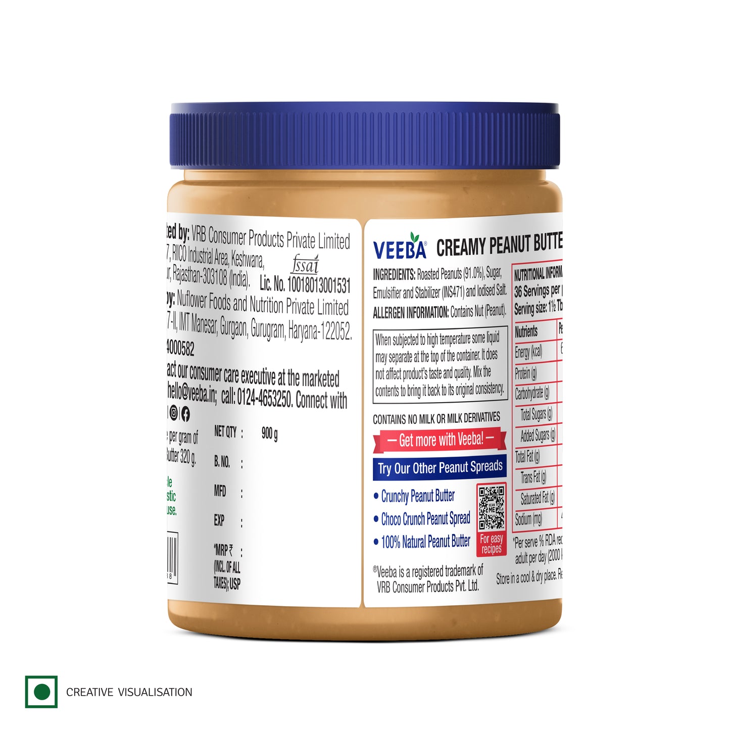 Creamy Peanut Butter (900 g)