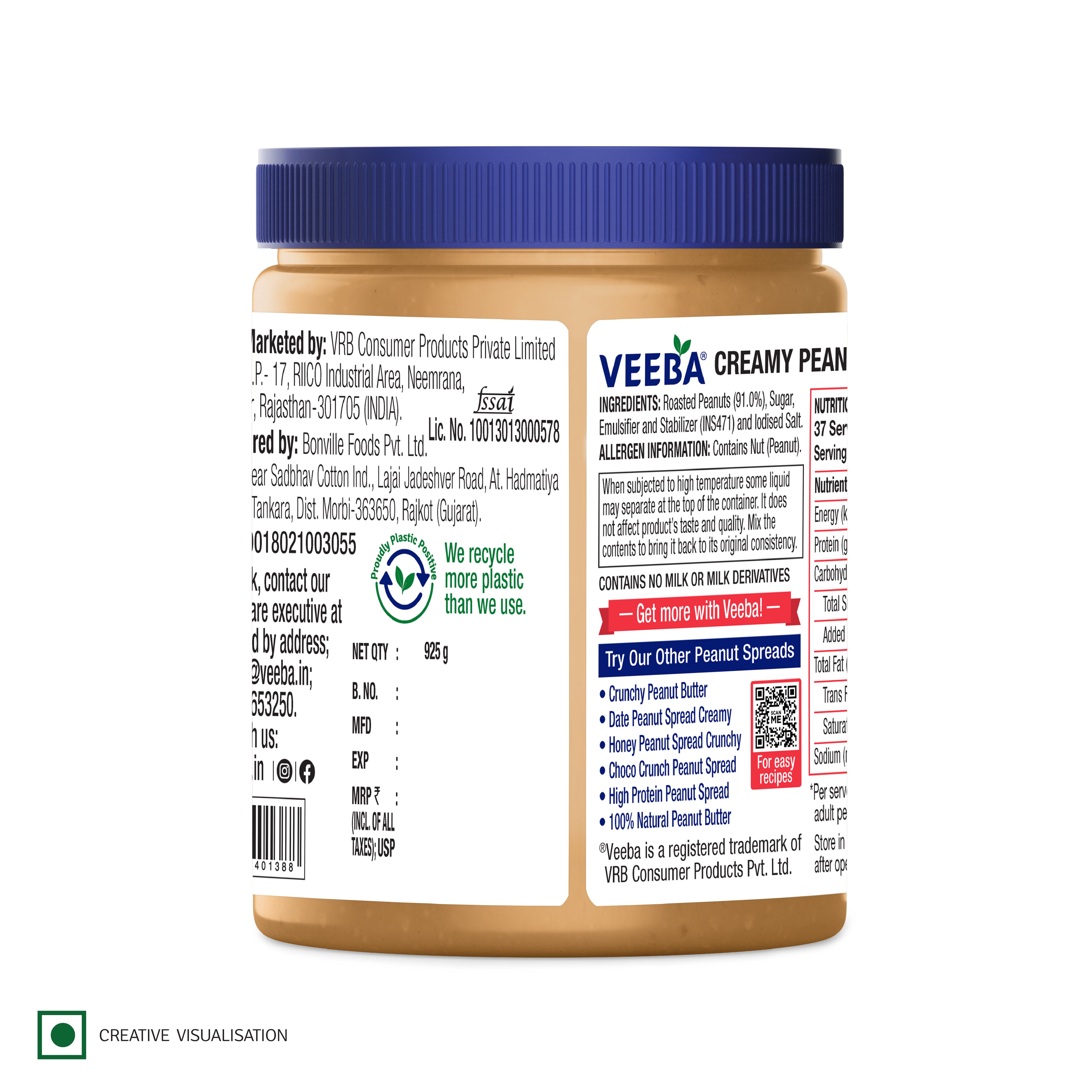 Creamy Peanut Butter (925 g)