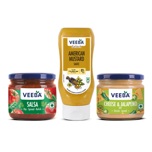 Salsa Dip (360g) | Cheese and Jalapeno Dip (300g) | American Mustard Sauce (320g)