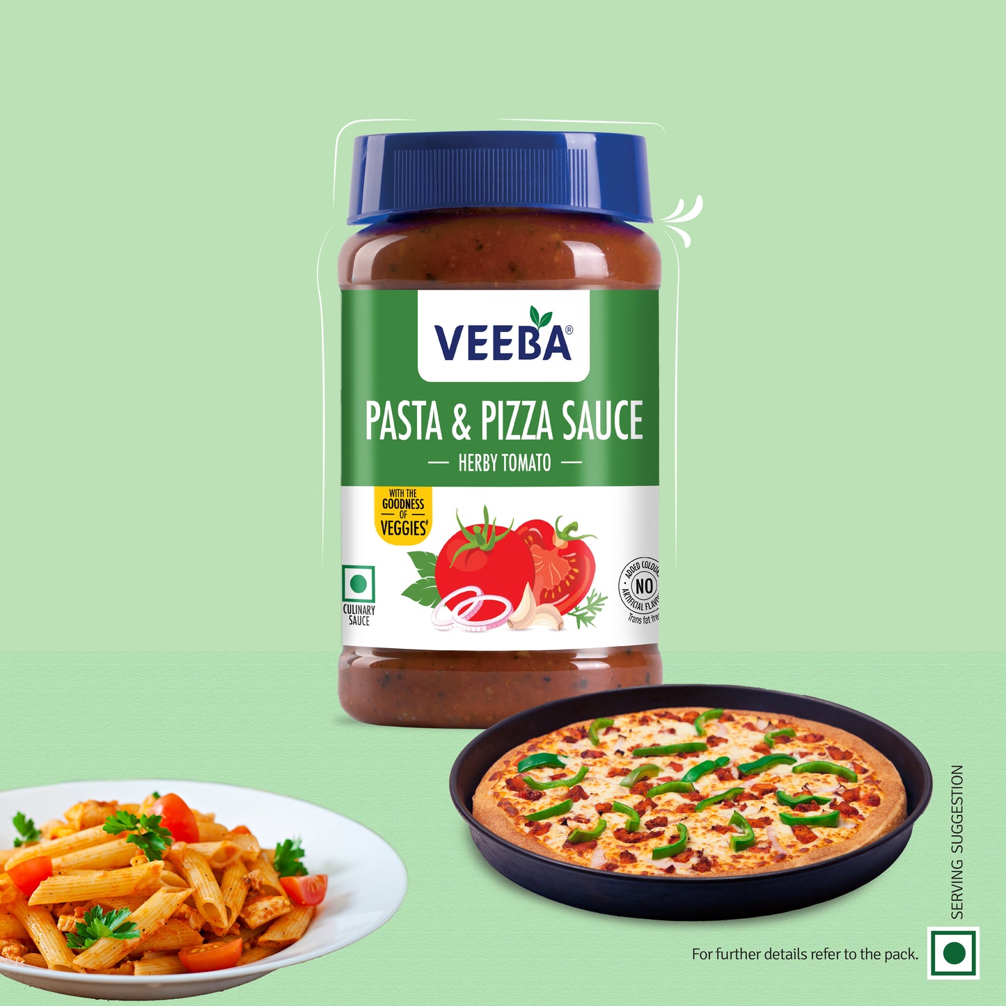 Veeba Pasta & Pizza Sauce Herby Tomato (525G)