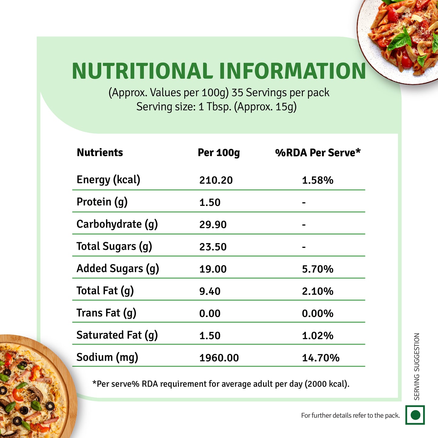 Veeba Pasta & Pizza Sauce Herby Tomato (525G)