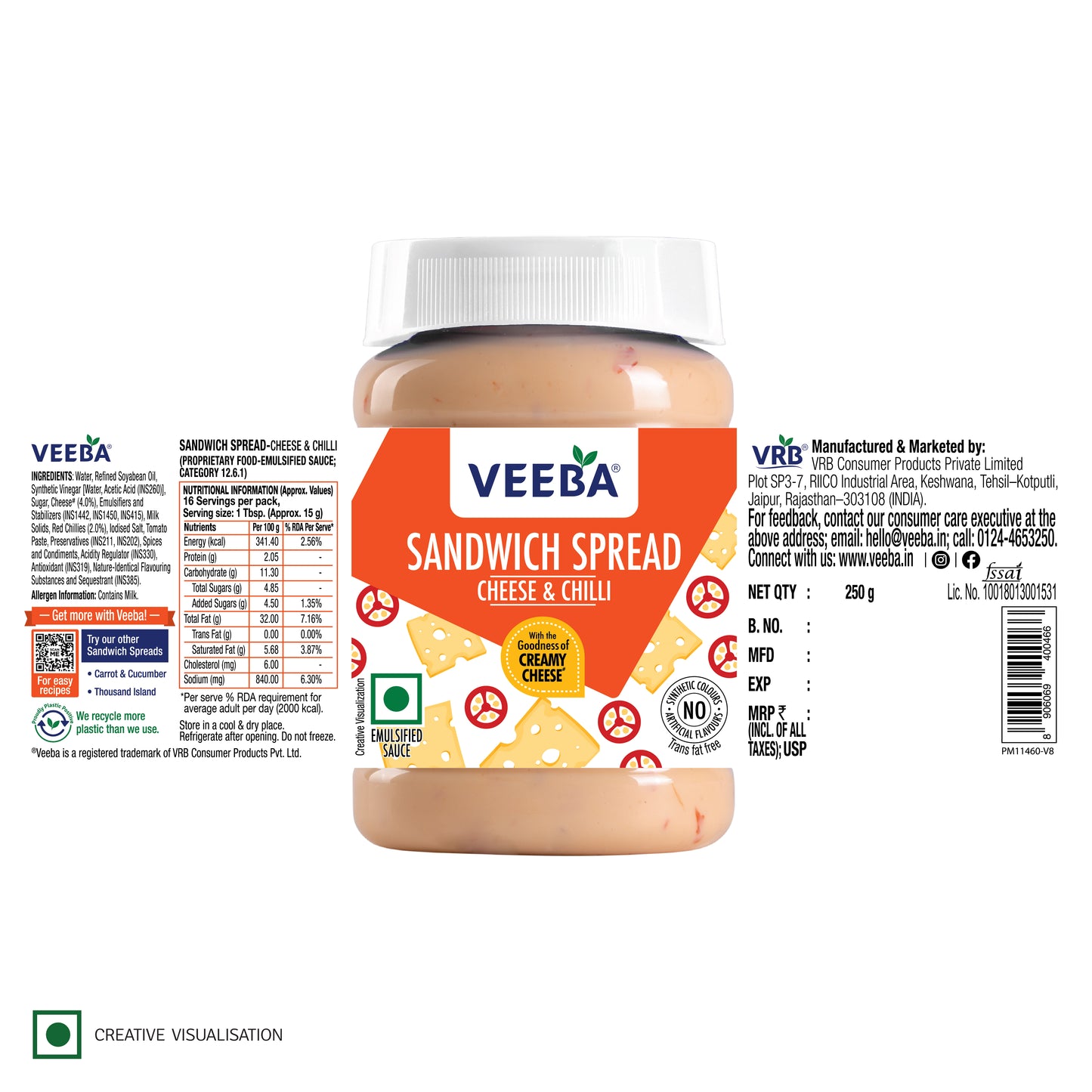 Sandwich Spread Cheese & Chilli (250G)