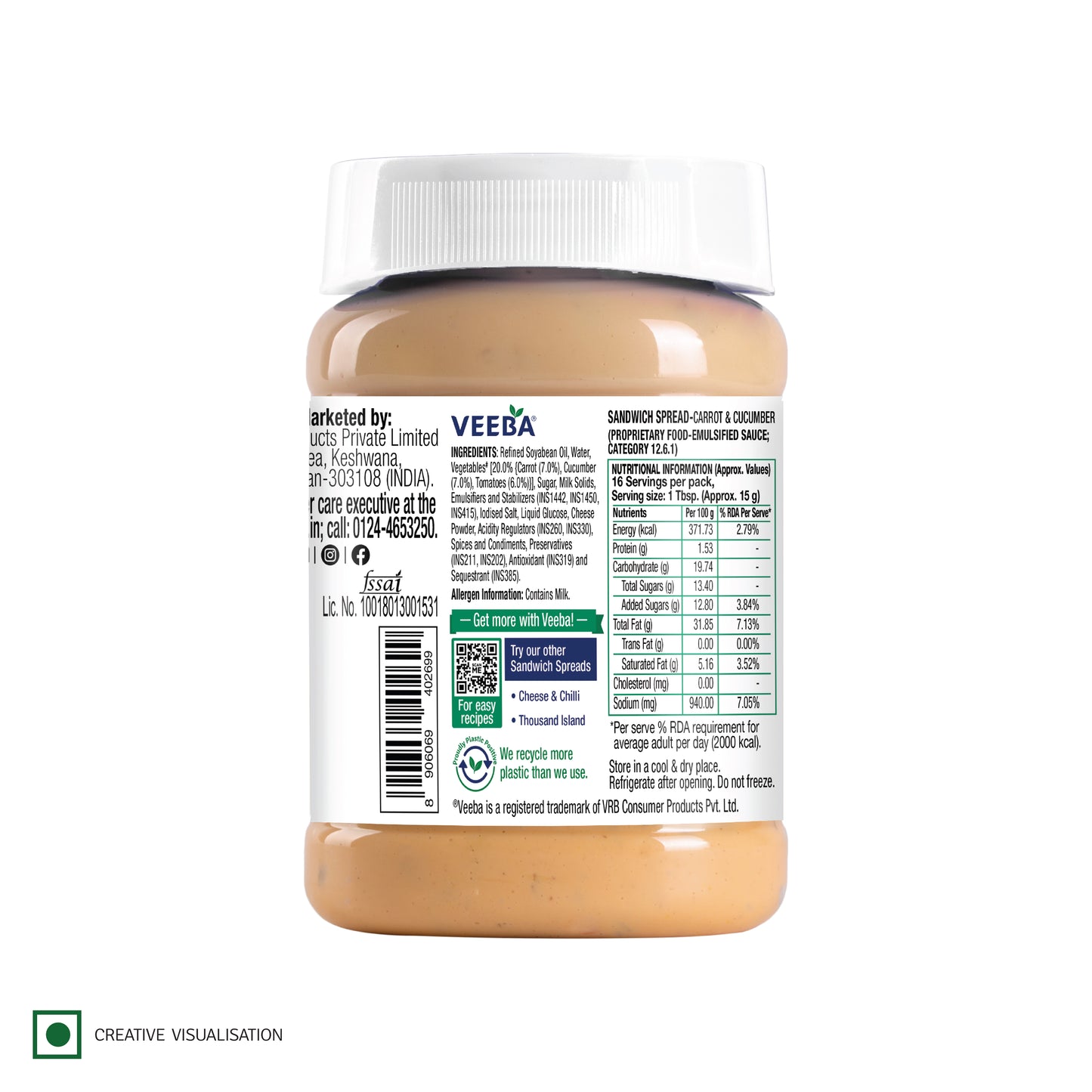 Sandwich Spread Carrot & Cucumber (250G)