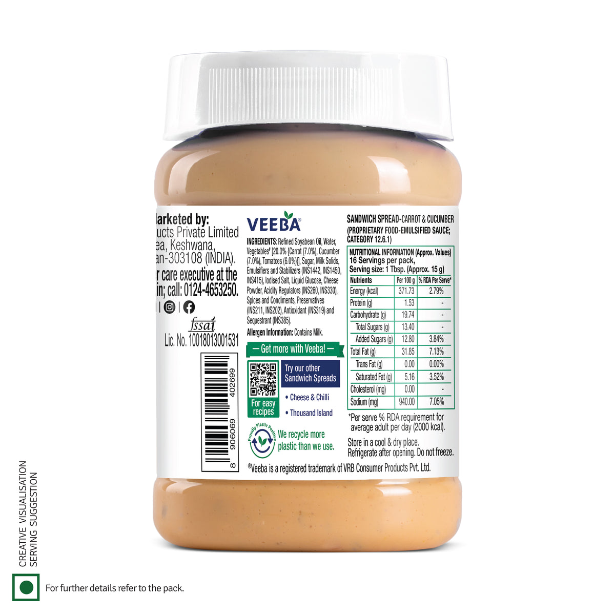 Sandwich Spread Carrot & Cucumber (250G)