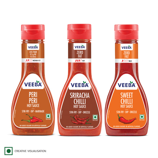 Peri Peri Hot Sauce (300g) | Sweet Chilli Hot Sauce (350g) | Siracha Chilli Hot Sauce (320g)