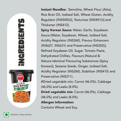 Instant Cup Noodles Spicy Korean