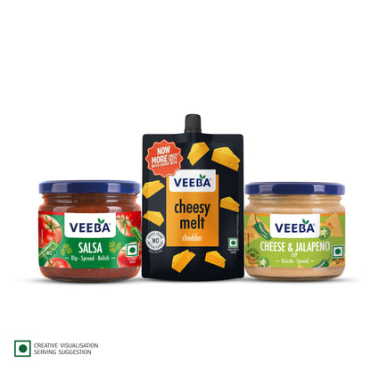 Cheese & Jalapeno Dip (300G) | Salsa Dip(360G) | Cheddar Cheesy Melt (200G)