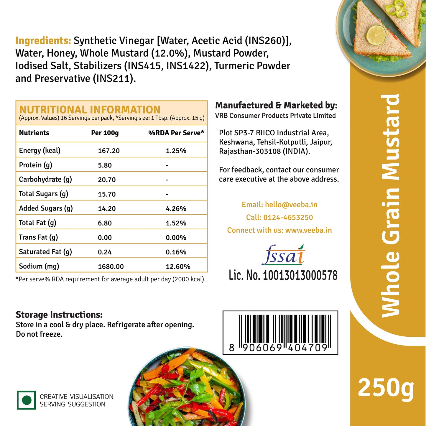 Veg Tandoori Mayo (250g) | Smokey Barbeque (330g) | Whole Grain Mustard (250g)
