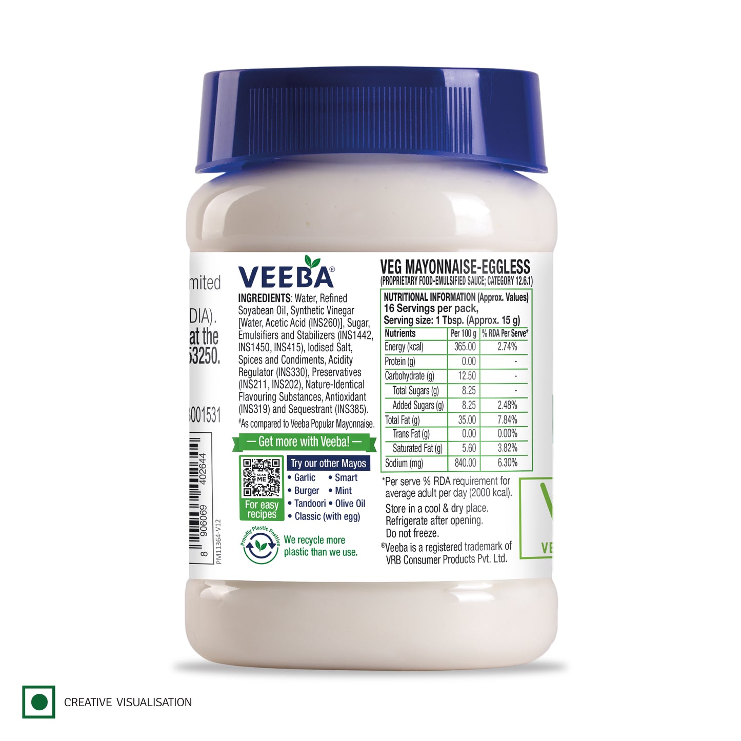 Veeba Veg Mayonnaise Eggless (250G)