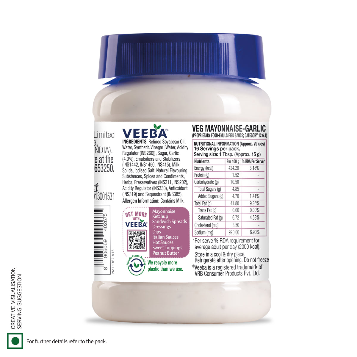 Veg Mayonnaise Garlic (250G)