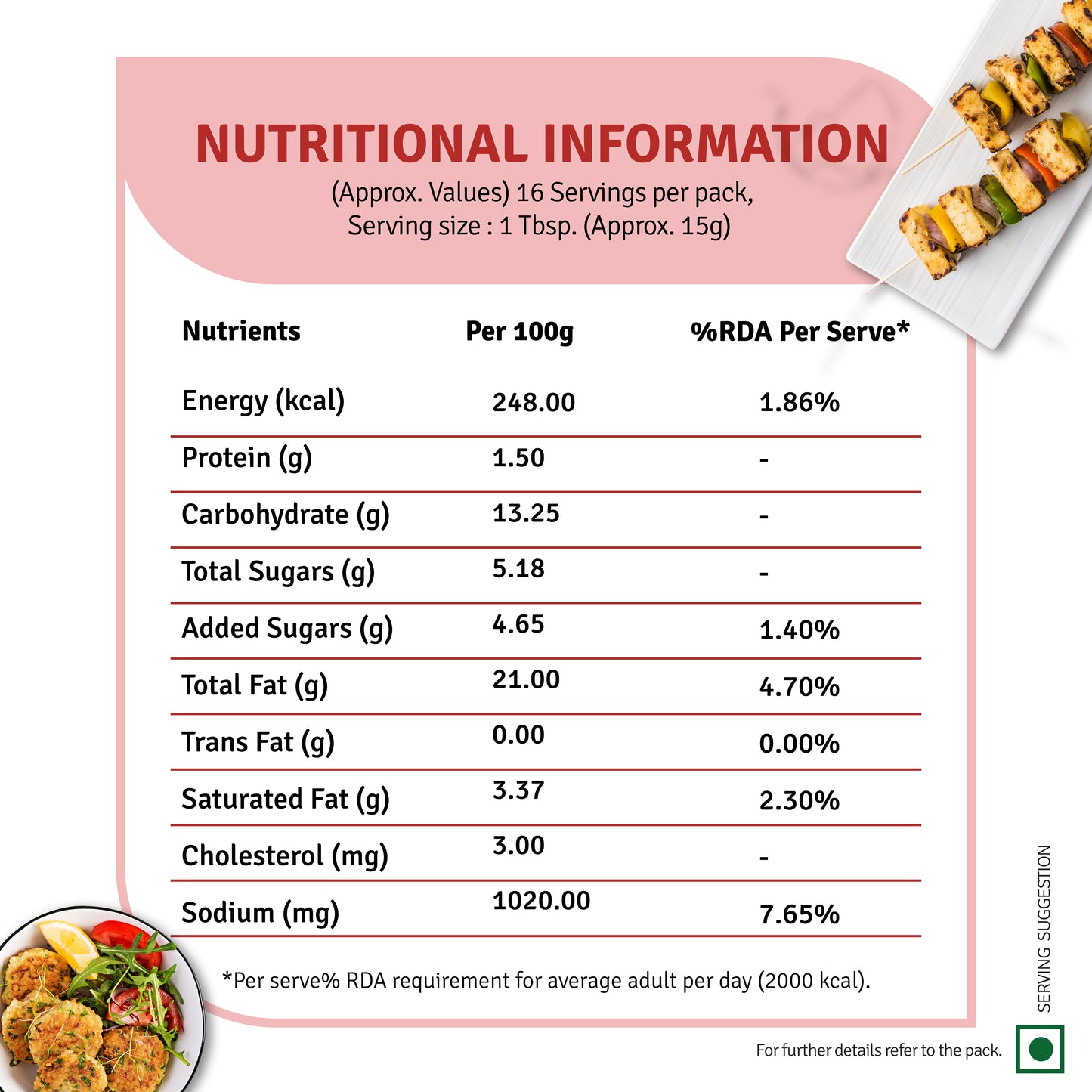 Veg Mayonnaise Tandoori (250G)