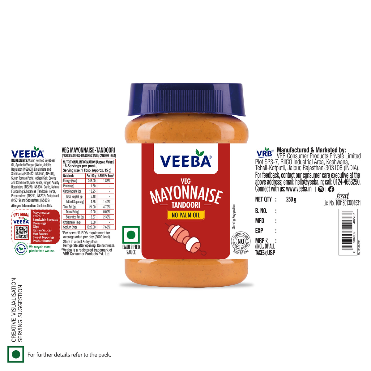 Veg Mayonnaise Tandoori (250G)