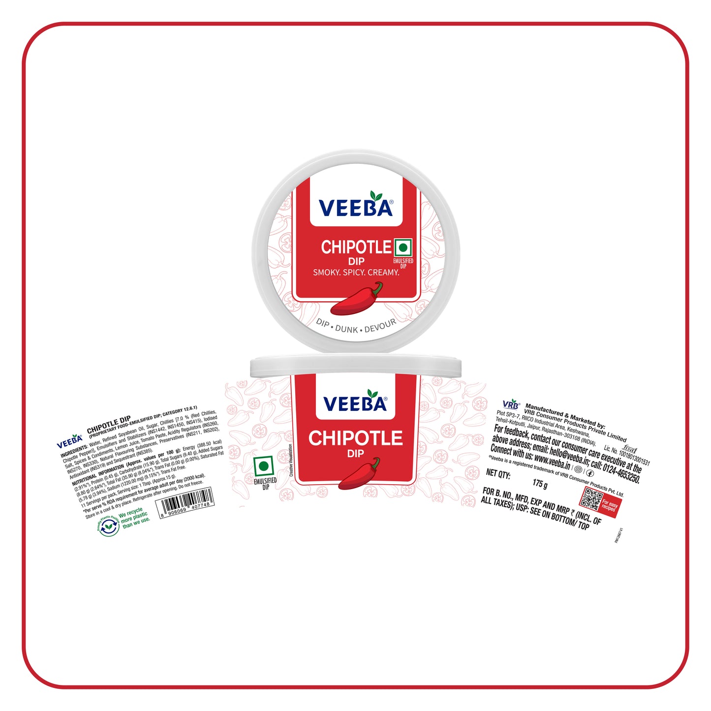 Veeba Chipotle Dip 175G