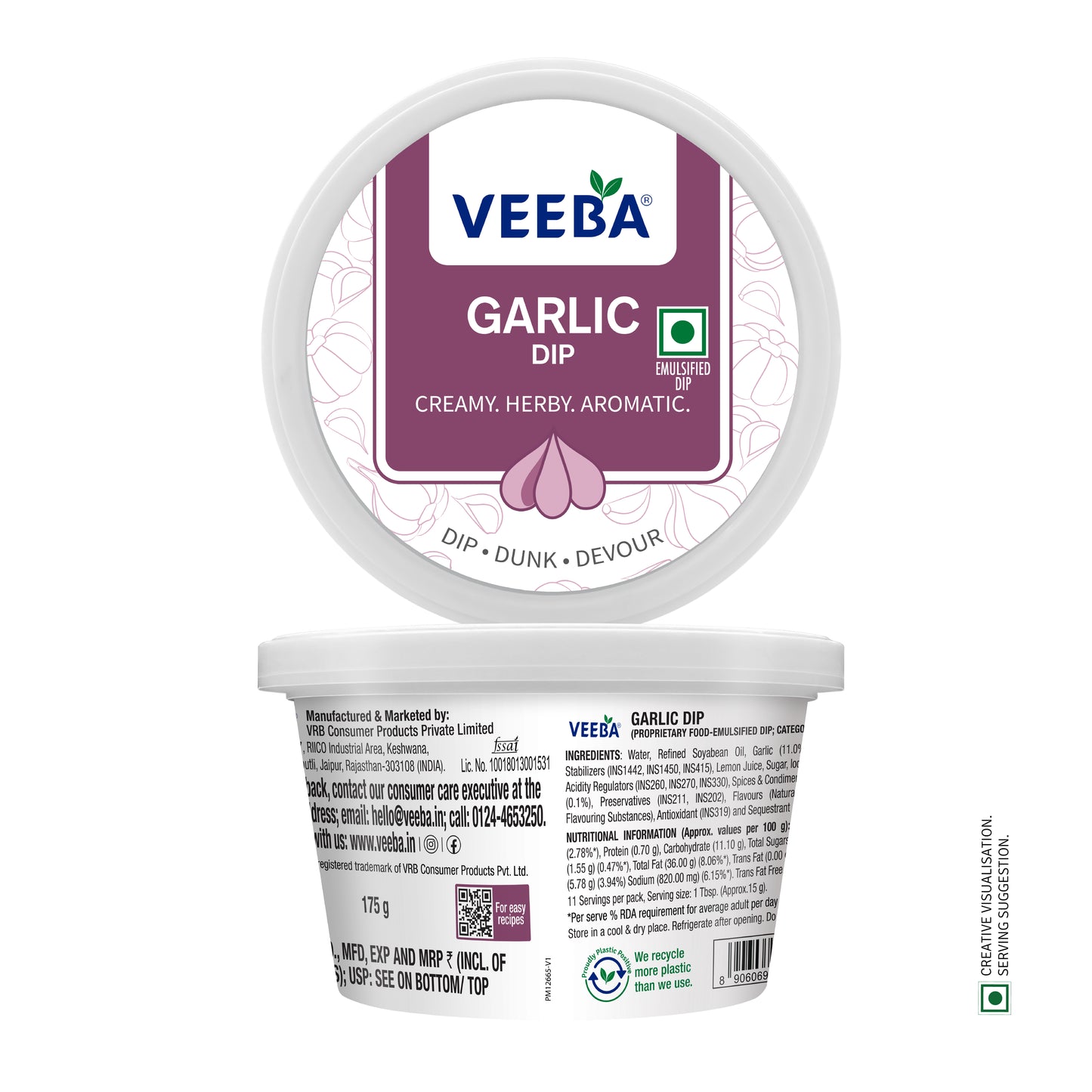 Veeba Garlic Dip 175G