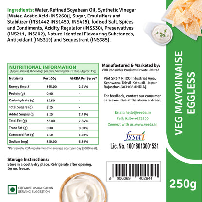 Veg Eggless Mayonnaise (250g) | Veg Mayonnaise Tandoori (250g) | Cheese and Chilli (250g) | Sandwich Spread Carrot and Cucumber (250g)
