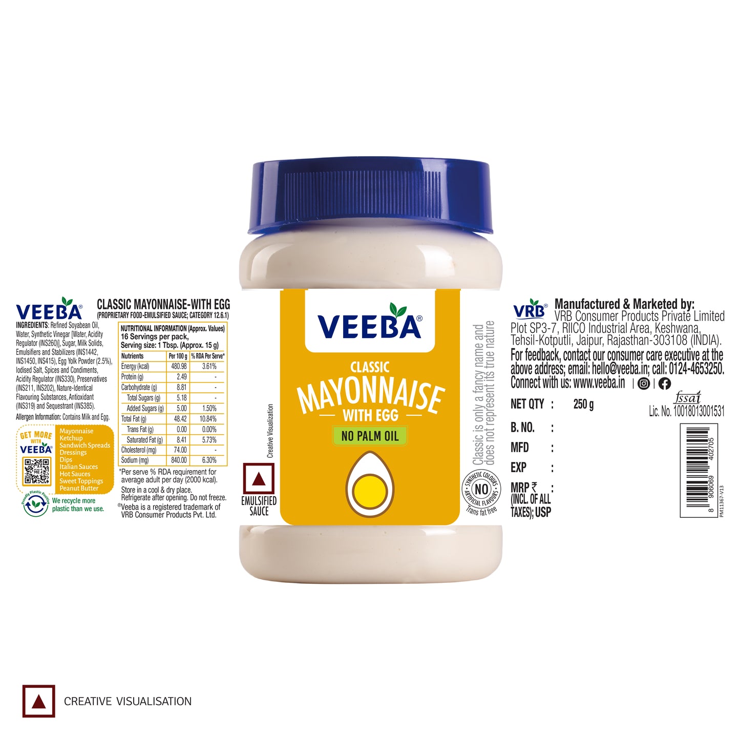 Classic Mayonnaise With Egg (250G)