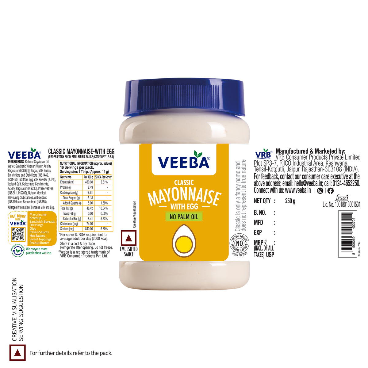 Classic Mayonnaise With Egg (250G)