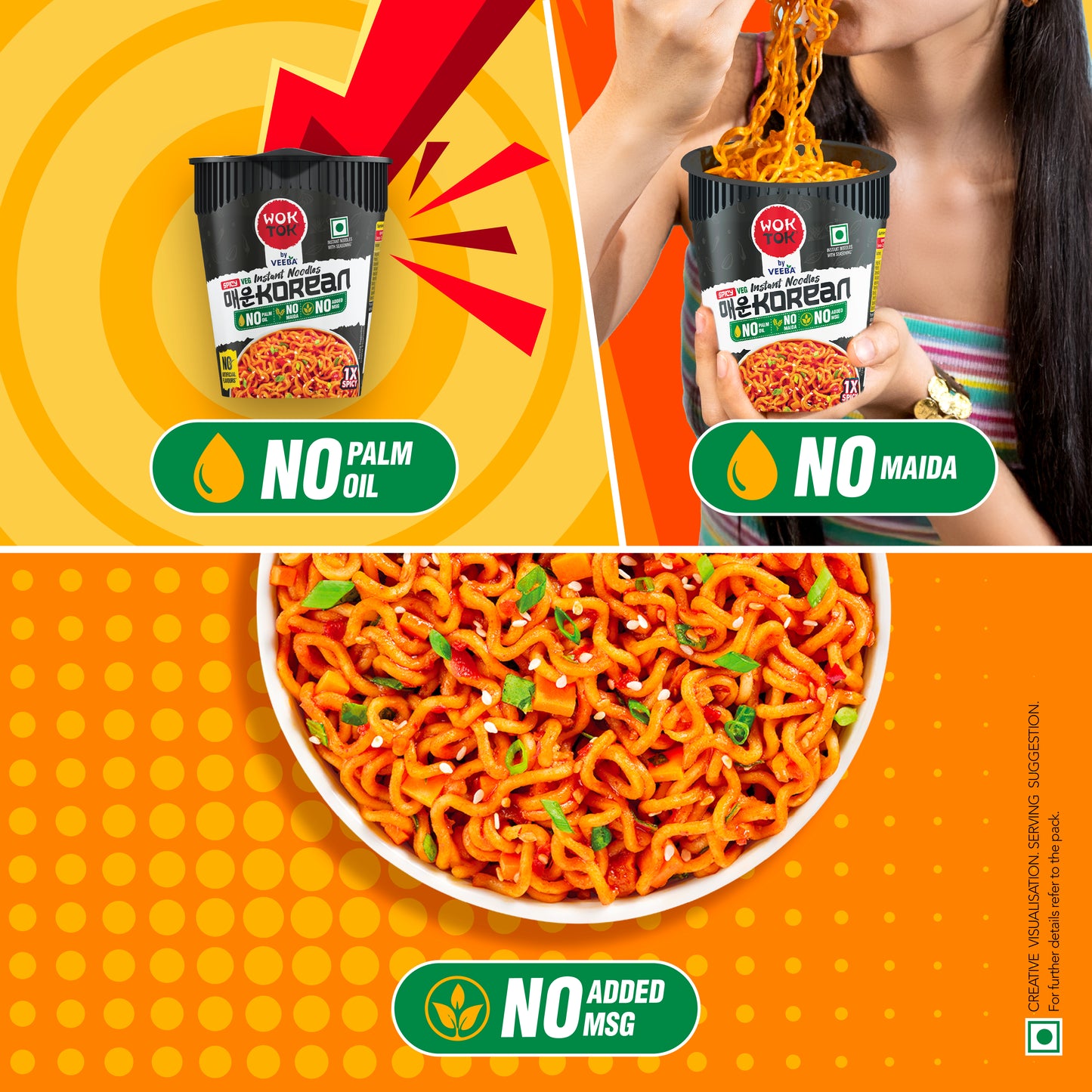 Instant Cup Noodles Spicy Korean