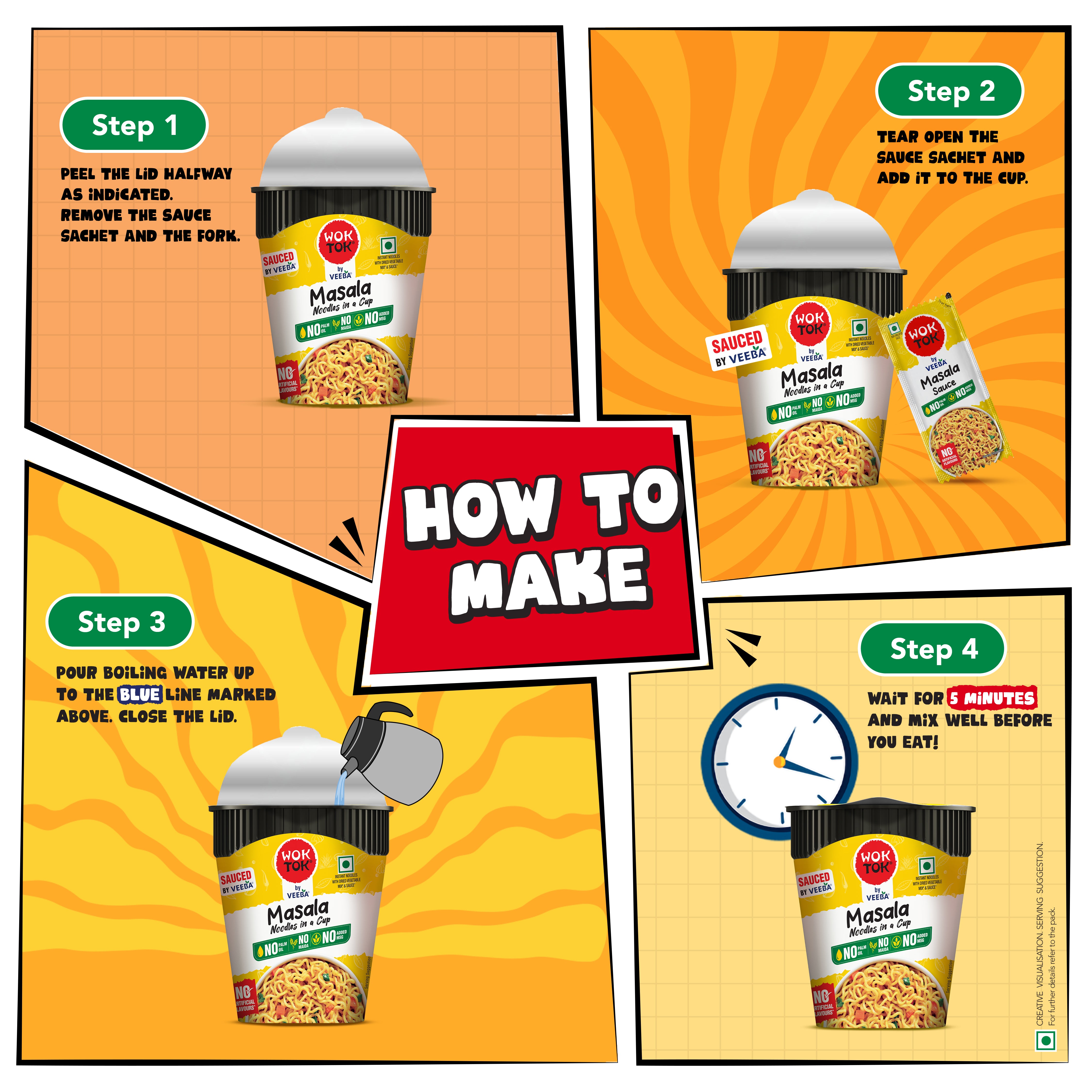 Masala Noodles in a Cup (92.5G) – Veeba