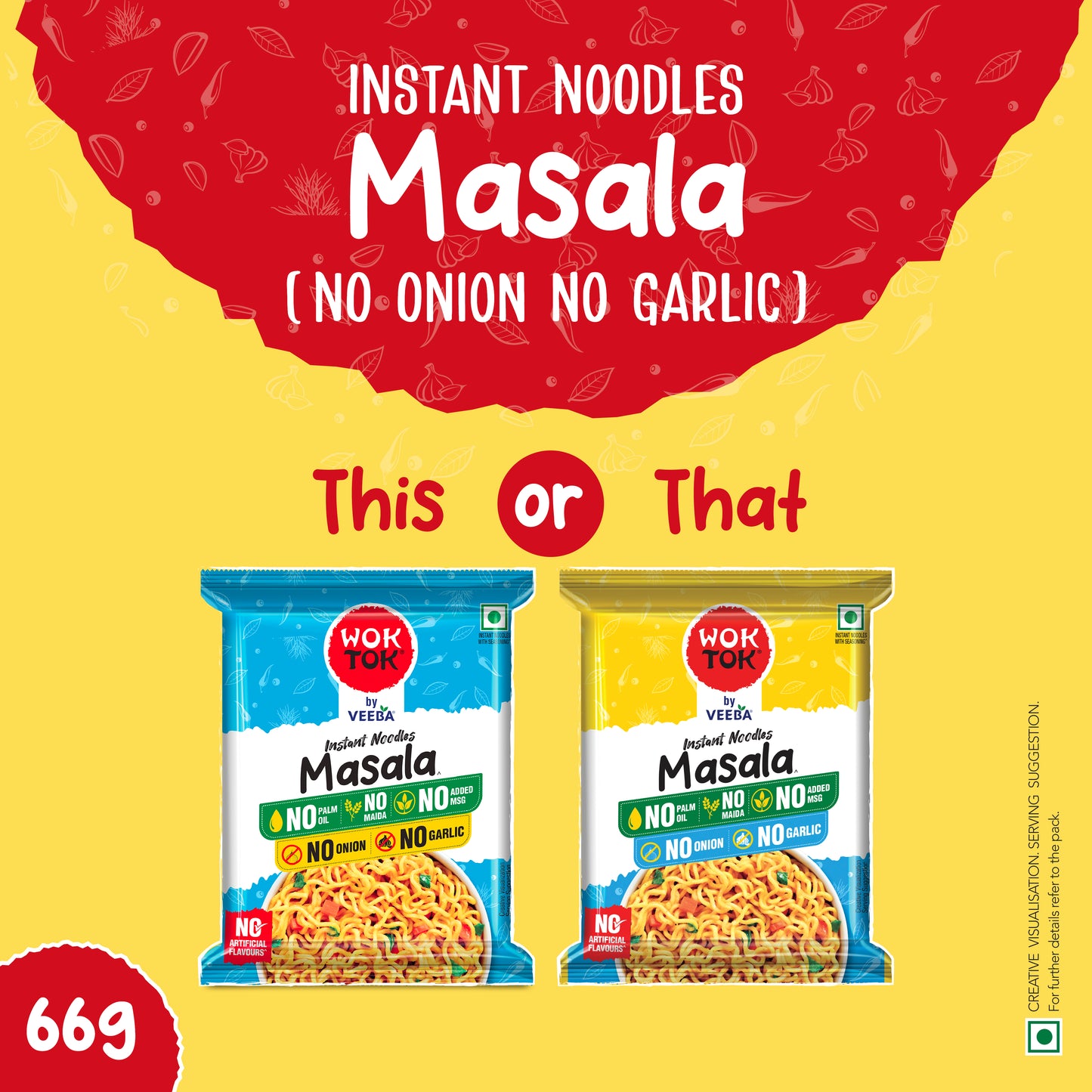 Masala No Onion No Garlic Instant Noodles (66G)